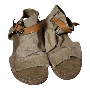 Gypsy Love ankle boot open sandals‎ women's size 8 flats